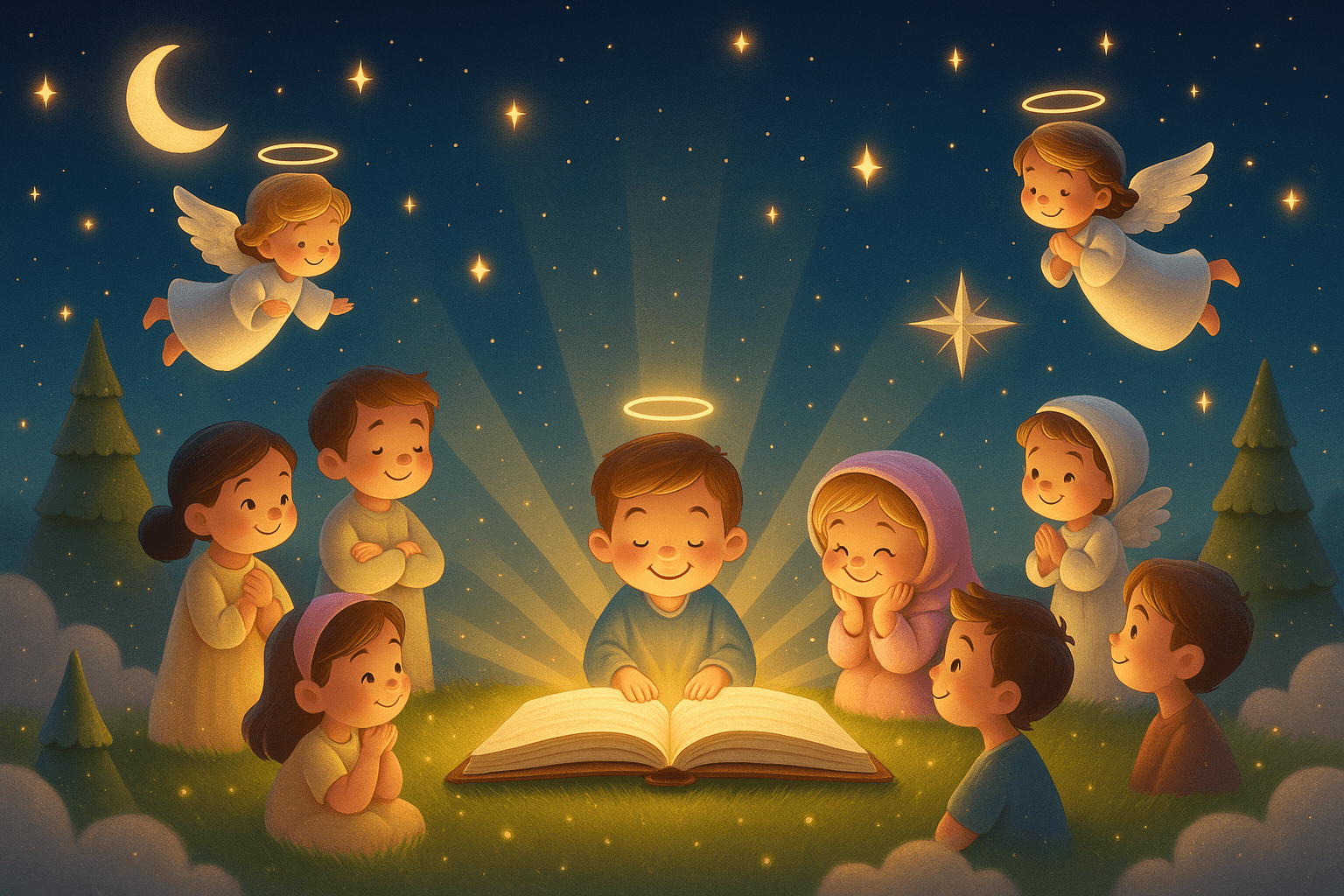 Magical bedtime story background